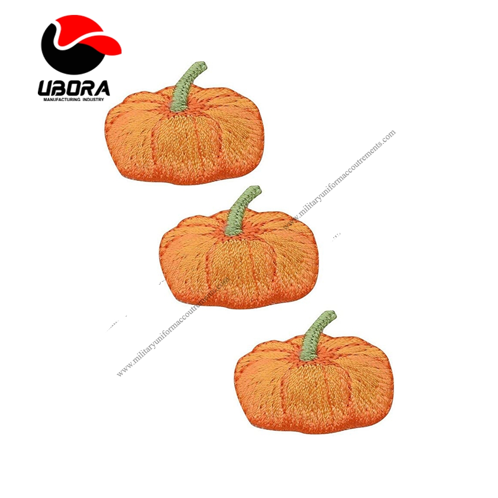 Spk Art 3 Pcs Pumpkin Embroidery Applique Iron On Patch, Sew on Patches Badge DIY Craft